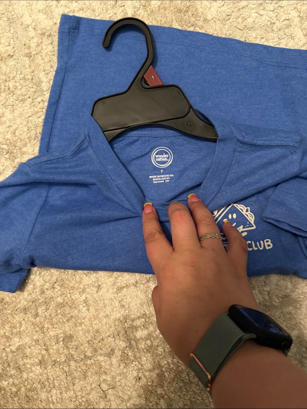 Wonder Nation Join The Club Blue Kids Graphic Tee size 7-NWT - Picture 3 of 3